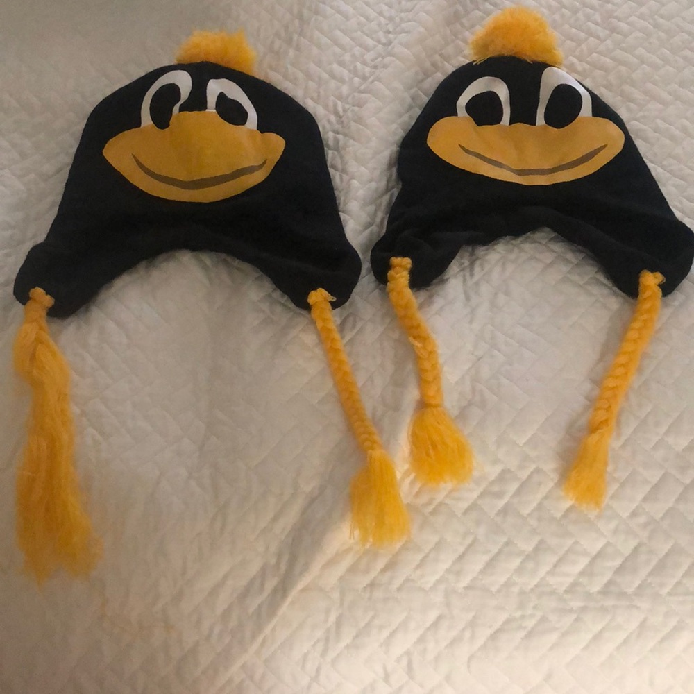 Lot of 2 Pittsburgh Penguins mascot Iceburgh promotional kids hats NWOT